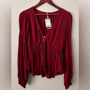 Free People Red Women's Top